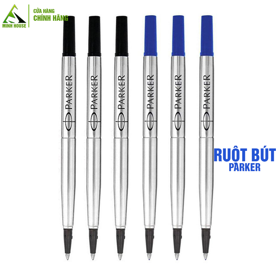 Ruột bút ký dòng parker 0.5mm (F) 0.7mm (M) mực dạ Rollerball refill (Xanh/đen) Minh House