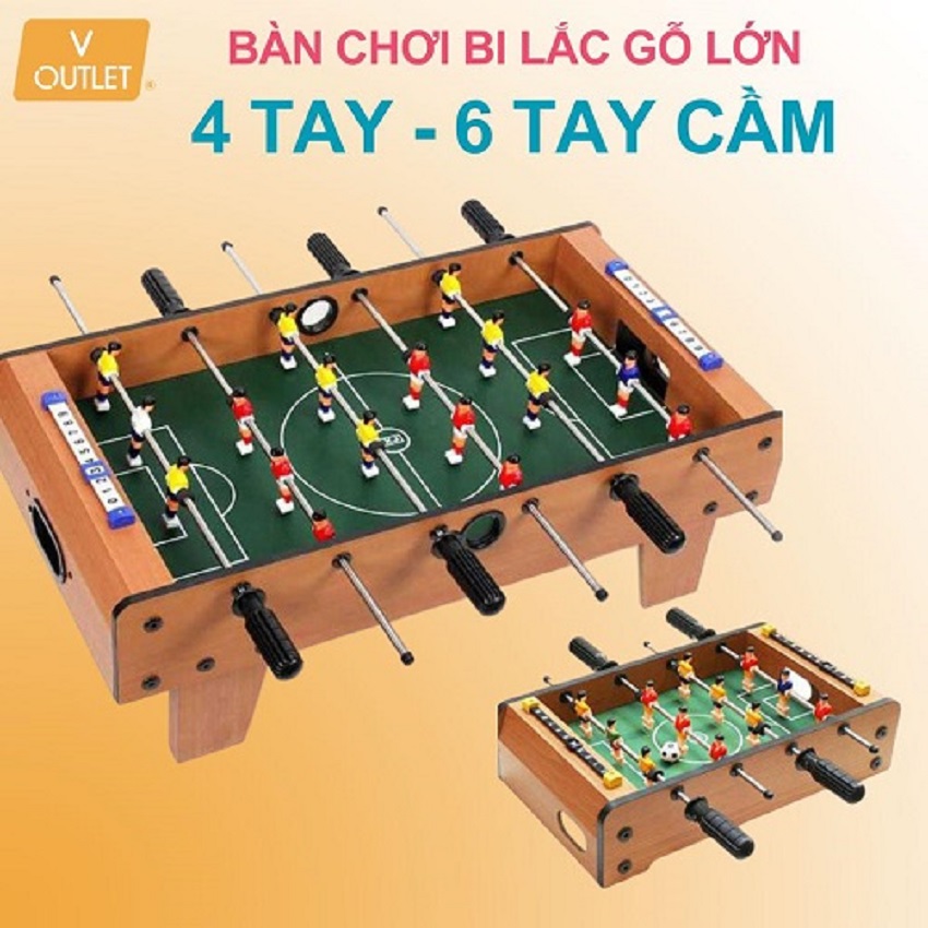 [ HÀNG LOẠI 1 ] Bàn Bi Lắc To,Bàn Bi Lắc 6 Tay Cầm,Đồ Chơi Bàn Bóng Đá Bi Lắc Trẻ Em - Bàn Bóng Đá Table Top Foosball (Gỗ) Midoctor - 6 Hàng Cầu Thủ, bàn bilac, bàn bi lắc, bàn bi lắc mini