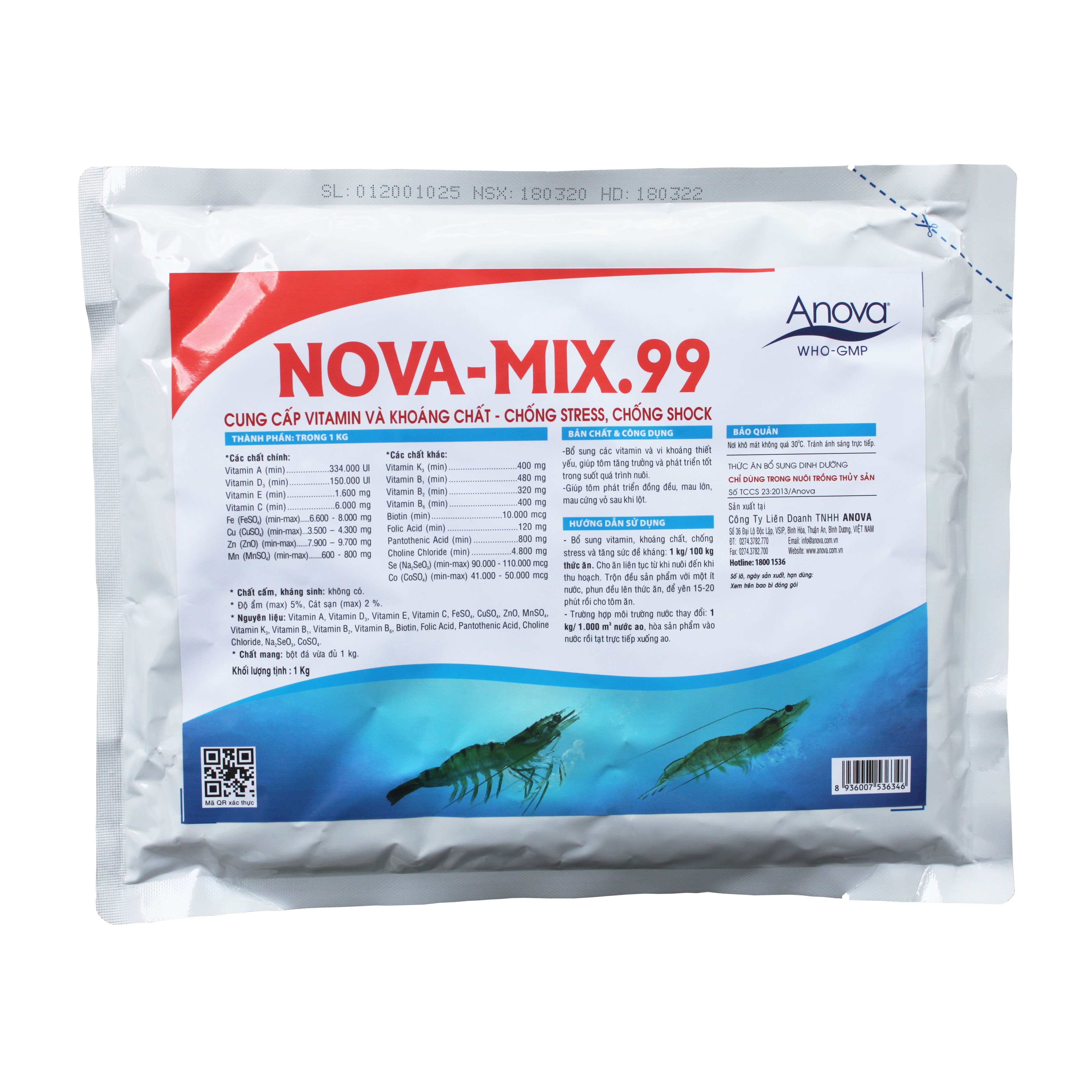 VITAMIN VÀ KHOÁNG CHẤT – GIÚP TÔM MAU LỚN,  MAU CỨNG VỎ SAU KHI LỘT . Gói 1kg