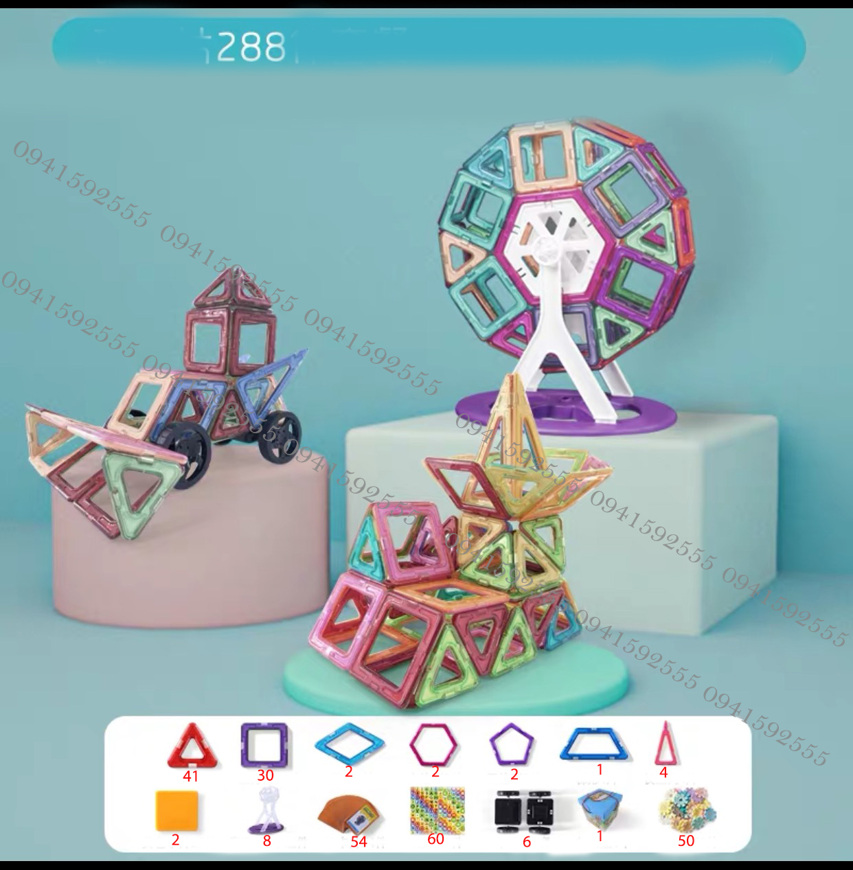 Bộ đồ chơi nam châm lắp ghép thông minh Magnic Toy