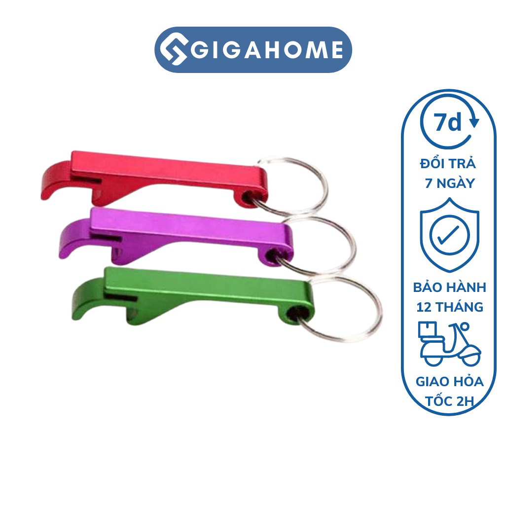 Dụng cụ khui nắp lon, chai bia gigahome kiêm móc khóa đa năng 8402