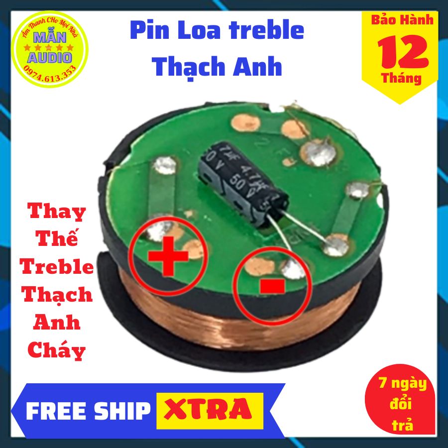 Pin loa treble thạch anh, loa treble rời thạch anh giá 1 cái