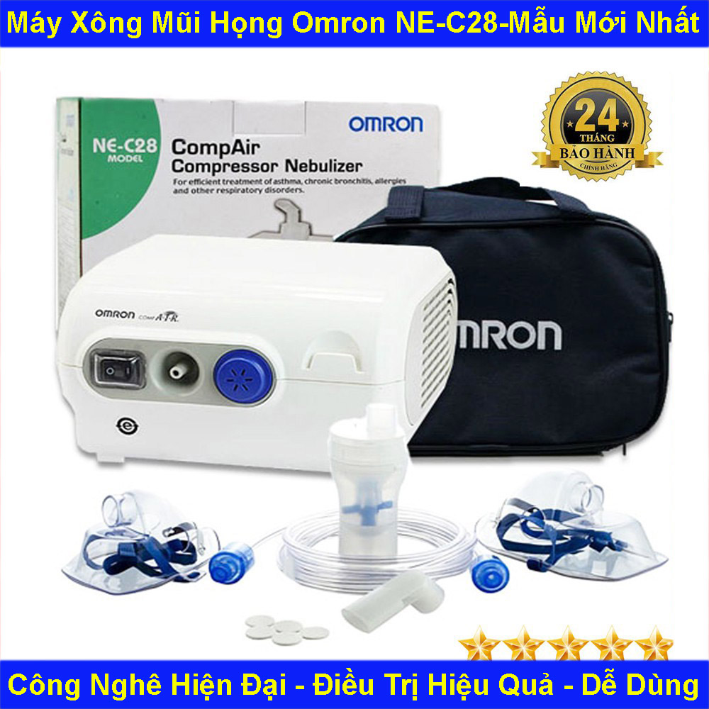 [HCM][ MẪU MỚI – TOP BÁN CHẠY ] Máy Xông Mũi Họng Omron NE-C28 Japan Cao Cấp Hiệu Quả Điều Tri Hen Suyễn-Viêm Phế Quản Nhanh Chóng Thiết Kế Thông Minh-Dễ Vệ Sinh Kinh Nghiệm Pha Dung Dịch Khí Dung Mũi Họng Đúng Cách-An Toàn