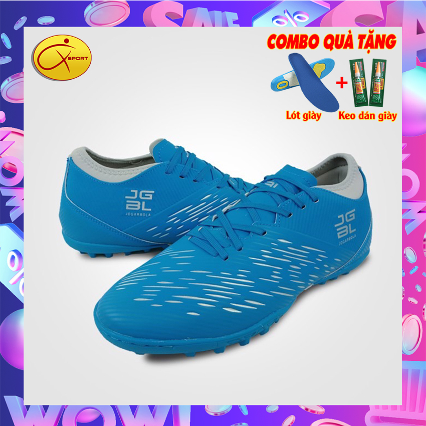 [Q-Sport] Giày bóng đá nam Jogarbola 190424B màu Xanh biển mitre động lực, giày bóng đá sân cỏ nhân tạo, giày bóng đá cổ cao, cổ bo, đinh thấp, ôm chân, chống lật chân giày động lực