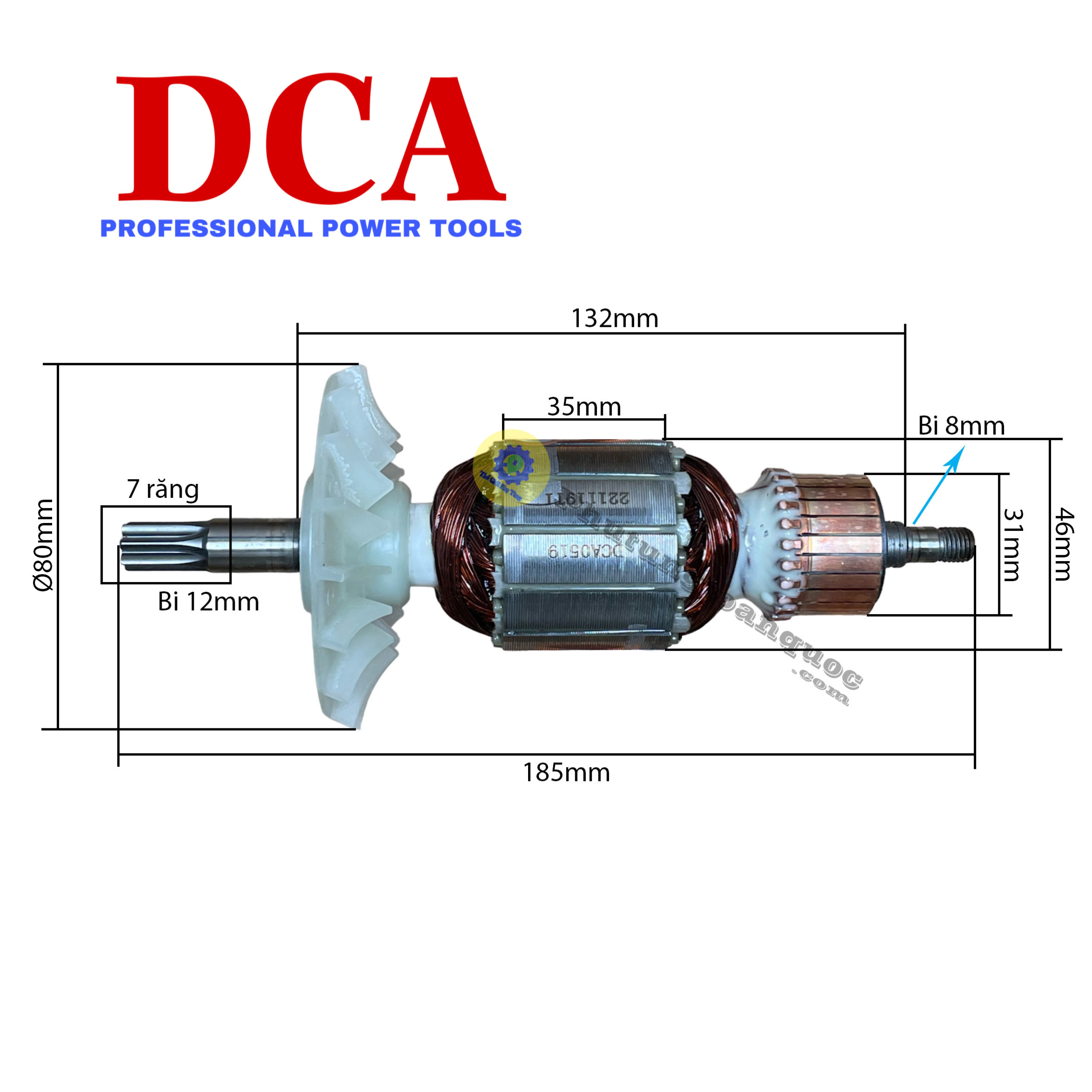 Rotor máy khoan đục bê tông bosch gbh 5-38 d hoặc gsh 388 và các máy khoan đục bosch có cùng thông số