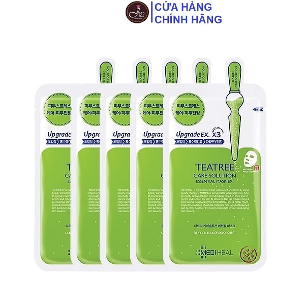 5 Miếng Mặt Nạ Dưỡng Da Giảm Mụn Mediheal Teatree Care Solution Essential Mask Ex 24ml