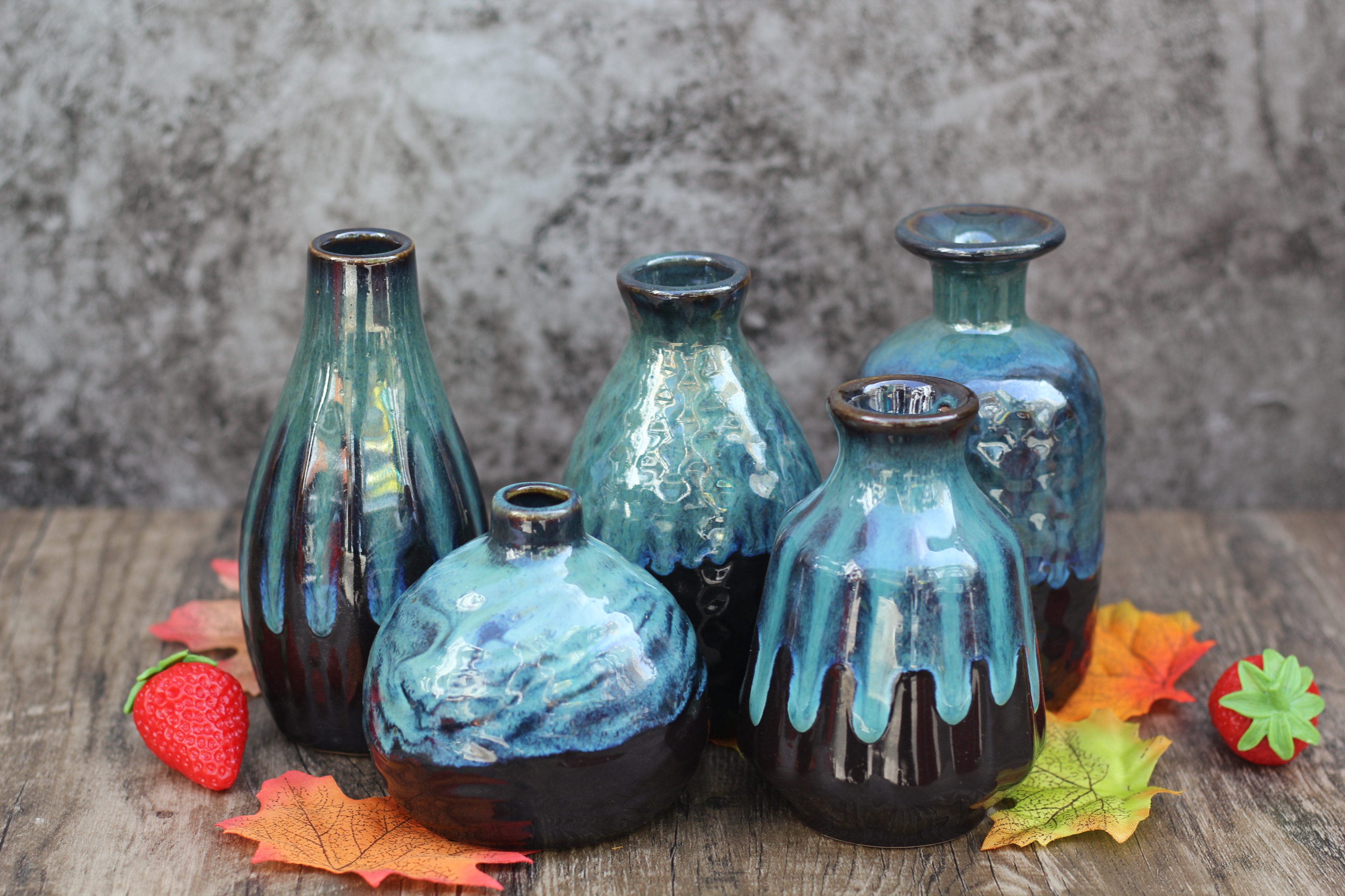 [HCM]Lọ hoa mini men hỏa biển - Lọ hoa sứ