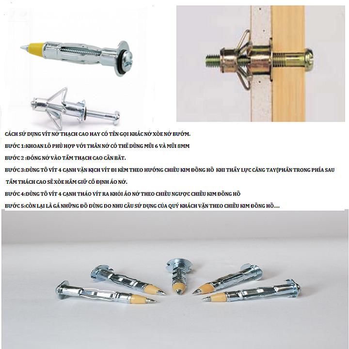 BỘ 20 CON VÍT NỞ XÒE THẠCH CAO 45MM