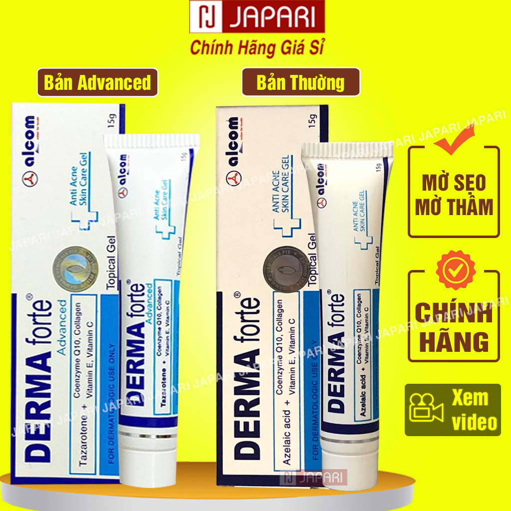 Kem Chấm Mụn Derma Forte 15g CHÍNH HÃNG Giảm Mụn Giảm Vết Thâm - Gel Ngừa Mụn Cao Cấp - Mỹ Phẩm Giá Sỉ JAPARI
