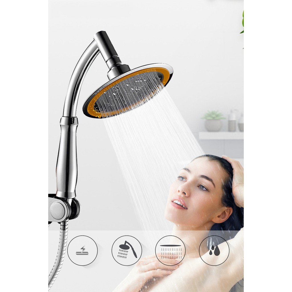 Vòi Sen Tăng Áp Suất, Sen Tắm, Vòi Nước Nóng Lạnh Cao Cấp Vòi Sen Tăng Áp INOX LK-2015 - 45618, cổ xoay 360 độ ,Bộ Lọc Kháng Khuẩn, Tiết Kiệm Nước , Kiểu Dáng Sang Trọng, BH 12 Tháng