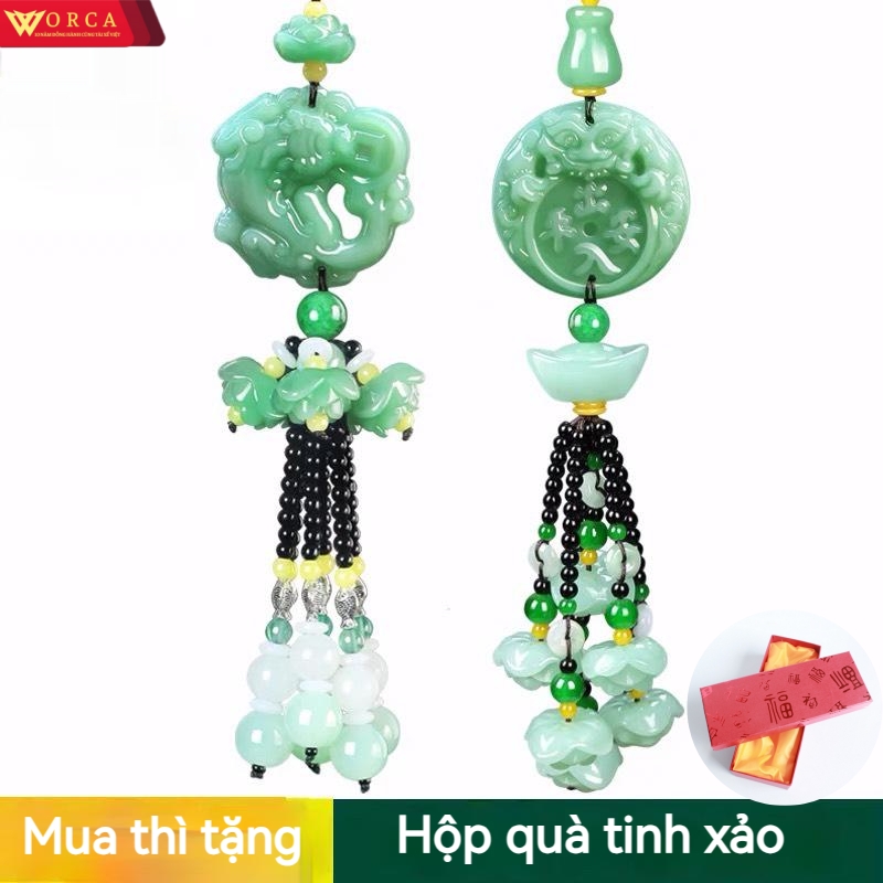 Khánh treo kính hậui Trang Trí Xe Hơi “ Thượng lộ bình an”