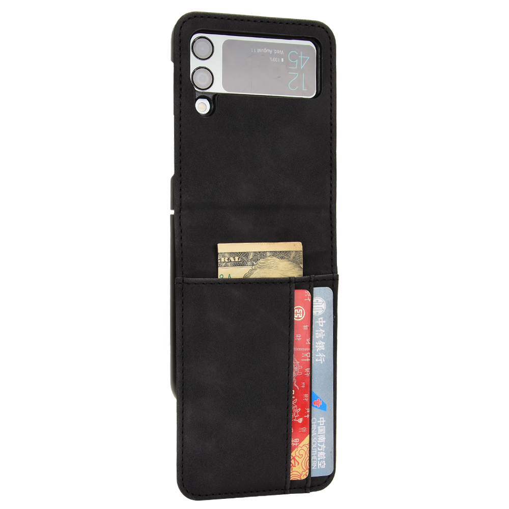 Ndnewcard Bao da đựng điện thoại dạng ví cho Samsung Galaxy Z Flip 4 5g FLIP4 Flip 3 flipp3 Bao Thời Trang Chống rơi giao hàng miễn phí