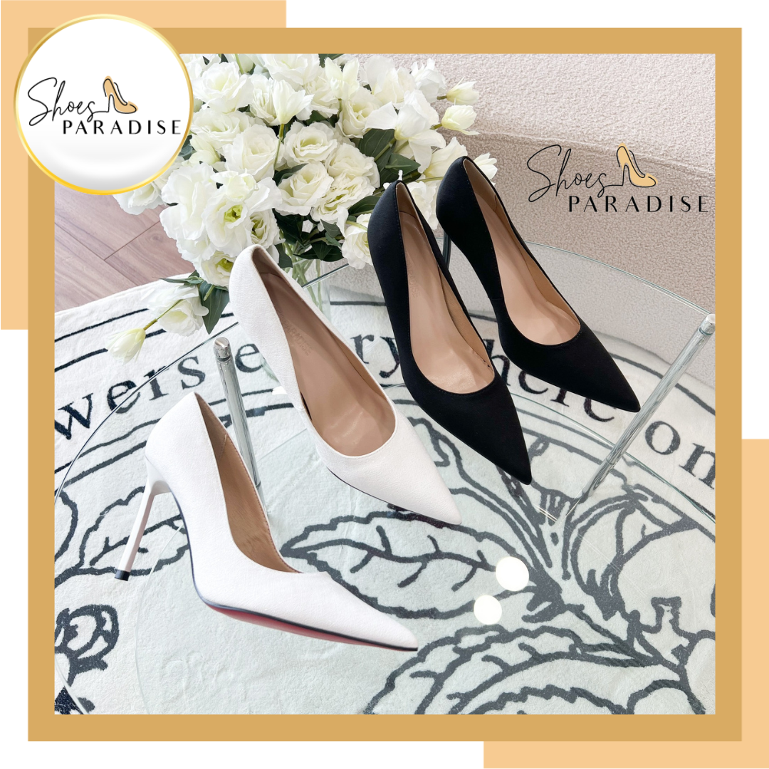 Giày cao gót nữ mũi nhọn 9cm gót nhọn công sở 9p bít mũi shoes paradise BBXK24