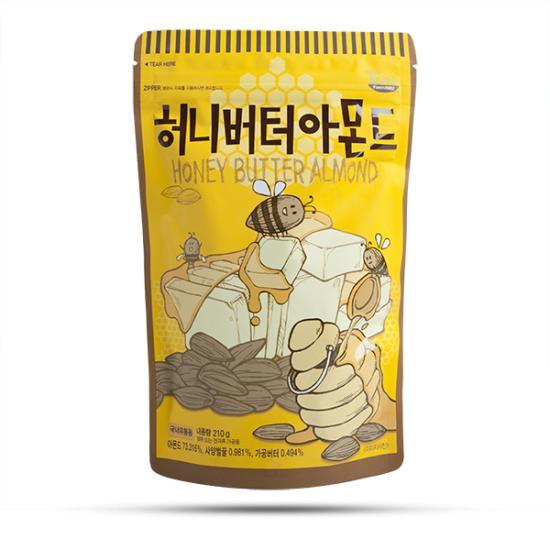 Hạt hạnh nhân tom's farm tẩm bơ mật ong 210g