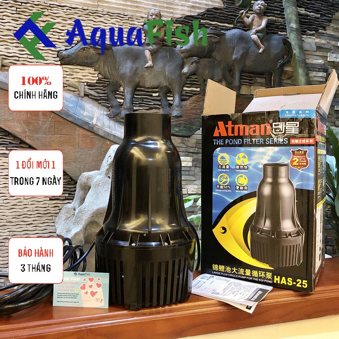 Máy Bơm Chìm Hồ Cá Koi Atman HAS 20 Đến HAS 35 (máy bơm chuyên dụng cho hồ cá koi)