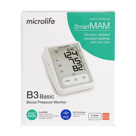 MÁY ĐO HUYẾT ÁP MICROLIFE B3 BASIC BẢO HÀNH 5 NĂM 1 ĐỔI 1