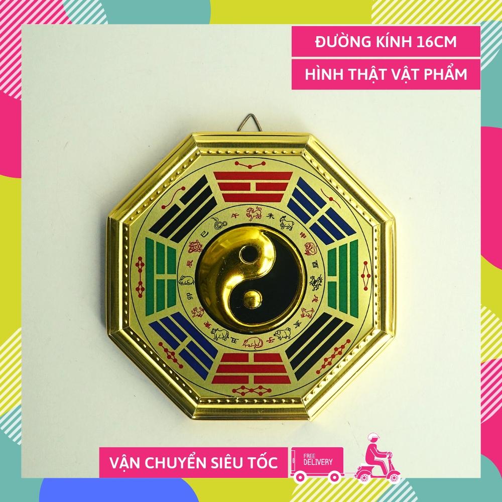 Gương bát quái Âm Dương 12 con giáp treo cửa trấn trạch - Có hướng dẫn
