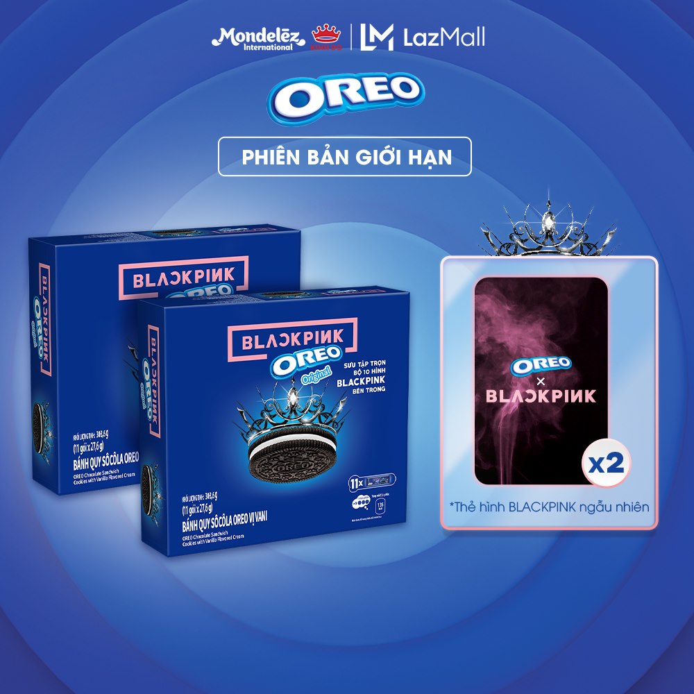 Bánh quy oreo vị vani, combo 6 hộp x 193.2g