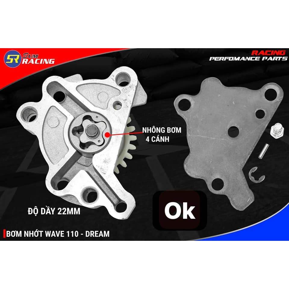 Bơm nhớt rời wave dream độ 4 cách chính hãng sum racing