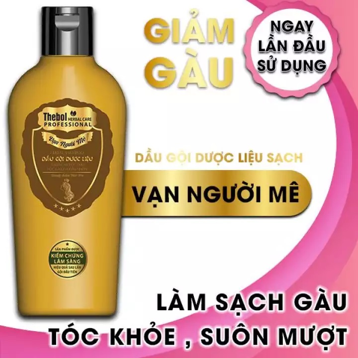 Dầu gội giảm gàu mượt tóc chiết xuất từ dược liệu sạch Thebol vạn người mê 175g