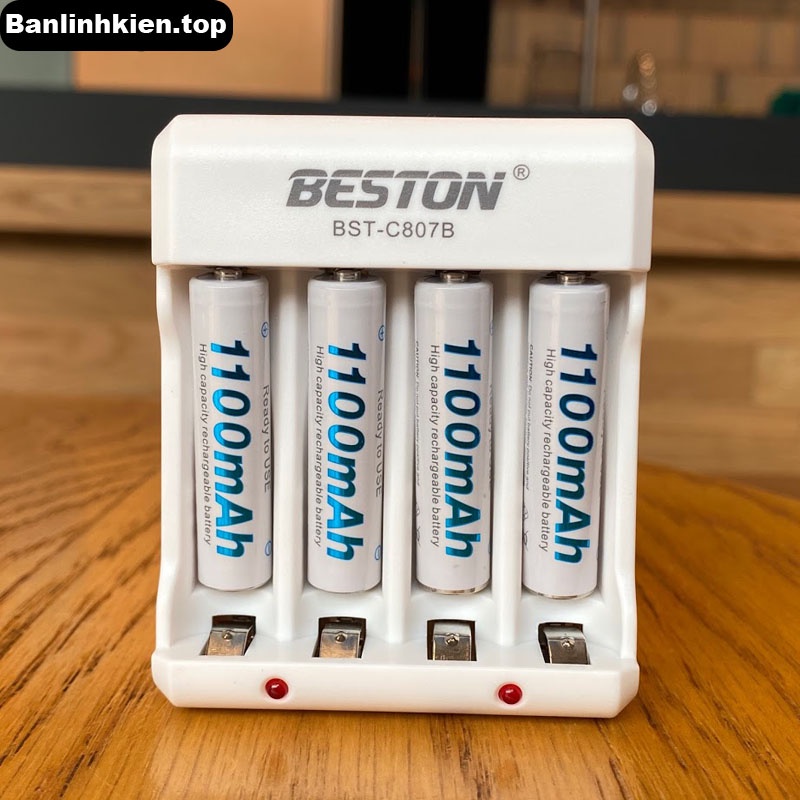 Combo 04 pin aaa 1100 mah kèm sạc hãng beston