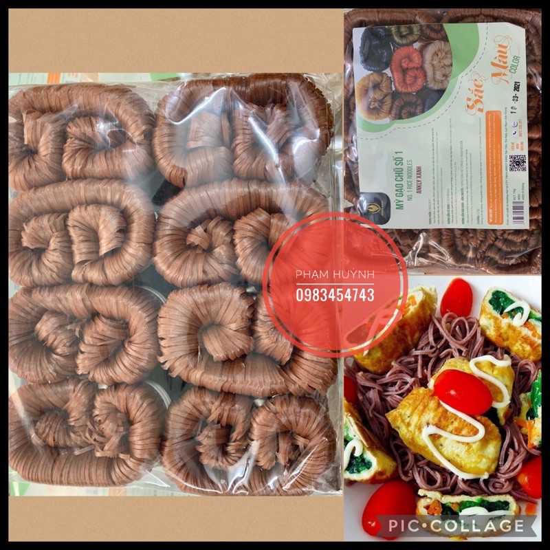 1kg Mỳ Chũ gạo lứt Bắc Giang Ankly Xanh