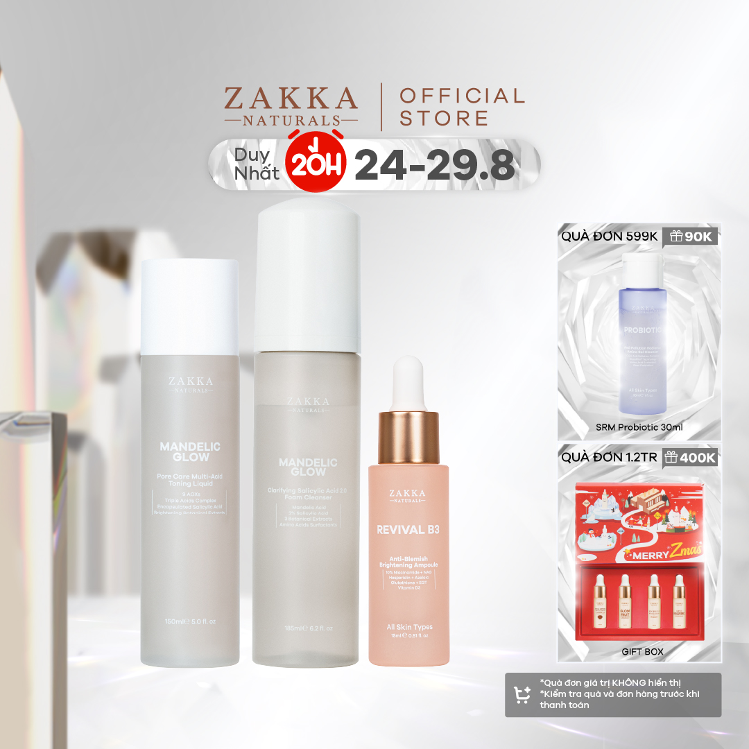 Combo Ngừa Mụn, Sáng Da Zakka Naturals 6