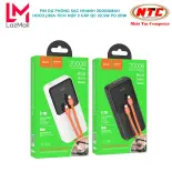 Pin dự phòng sạc nhanh Hoco J119A 20000mAh hỗ trợ QC 22.5 và PD 20W tích hợp 2 cáp - màn hình LCD (2 màu) Nhat Tin Authorised Store