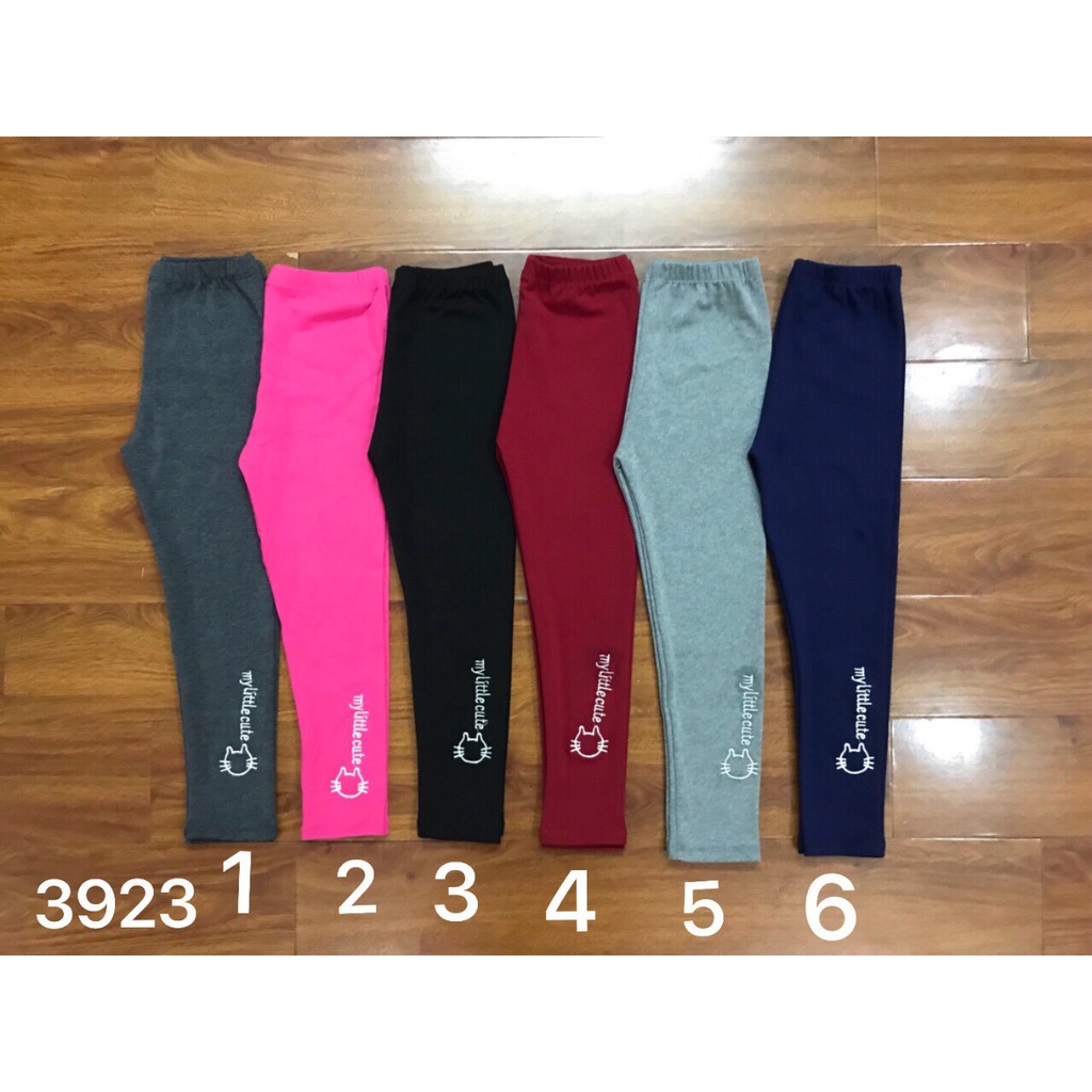 Quần legging cotton len bé gái size Đại cho bé 5 đến 10t