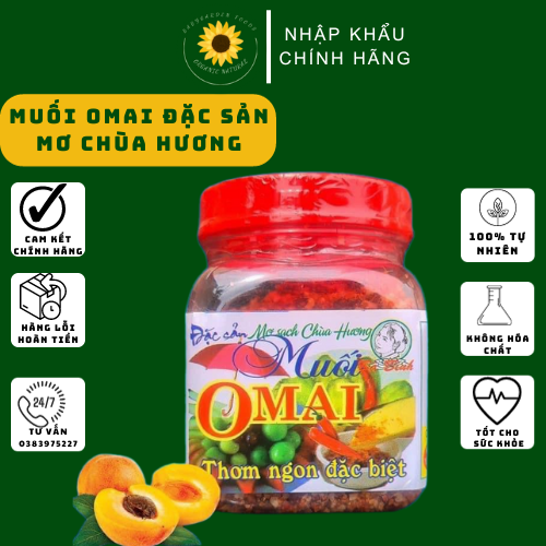 Muối ô-mai mơ chùa hương 100g nsc chấm trái cây - làm trái cây lắc