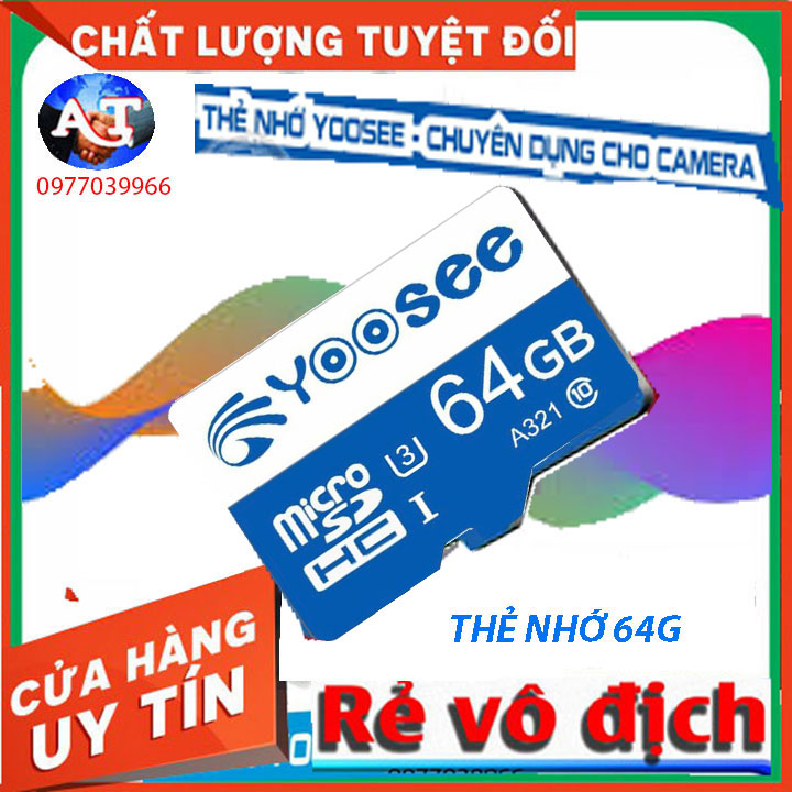 Thẻ nhớ microsdhc yoosee 64gb 32gb upto 100mb/s 667x u3 chuyên dùng cho camera ip giám sát