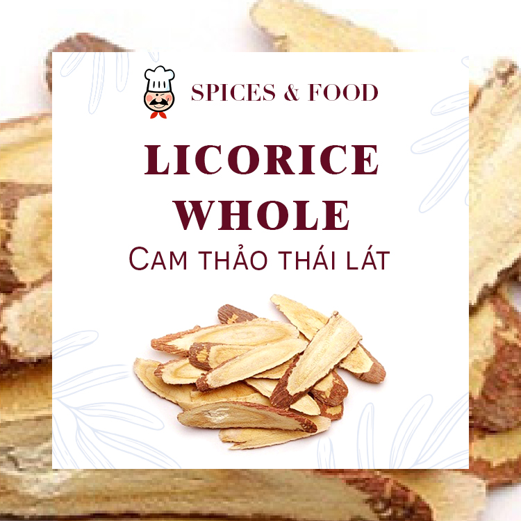 Túi 100gr] liquorice root - cam thảo khô thái lát