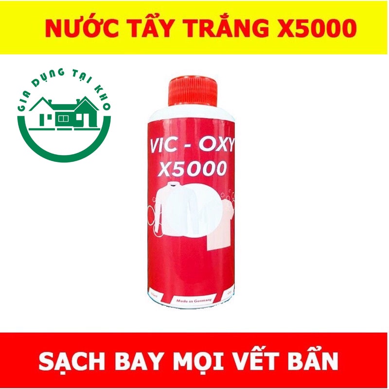 Thuốc tẩy, nước tẩy trắng, tẩy mốc, vết ố quần áo đa năng thần thánh - Tẩy trắng quần áo X5000