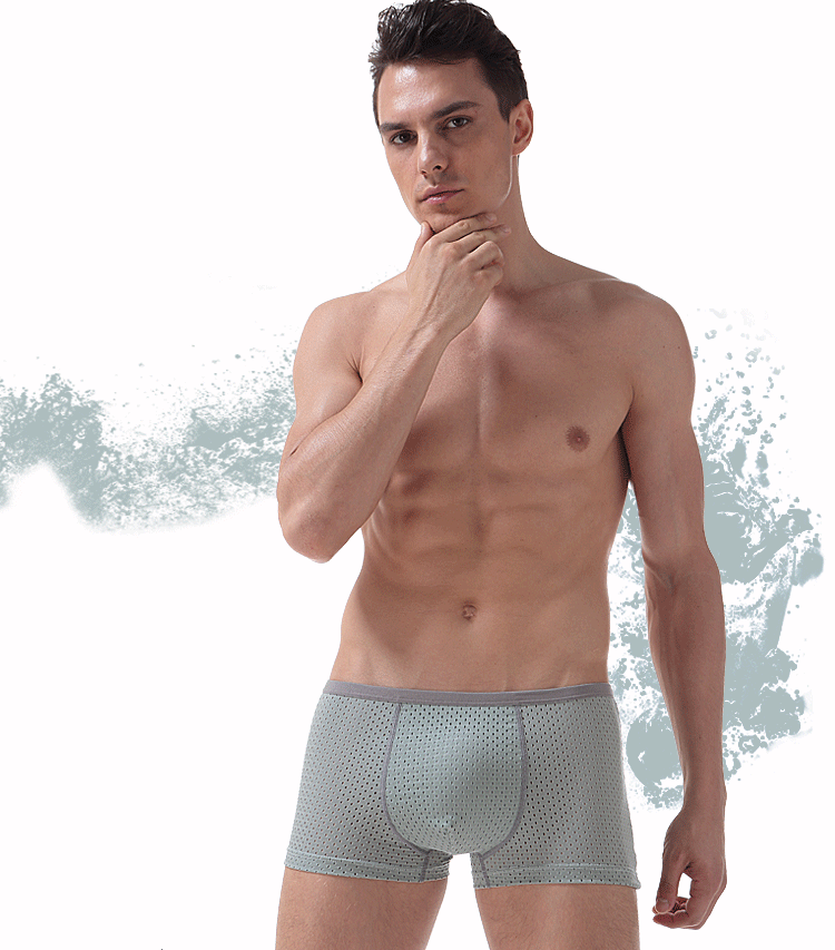 Quần lót lưới boxer nam lỗ thoáng mát - Quan lot luoi boxer nam lo thoang mat