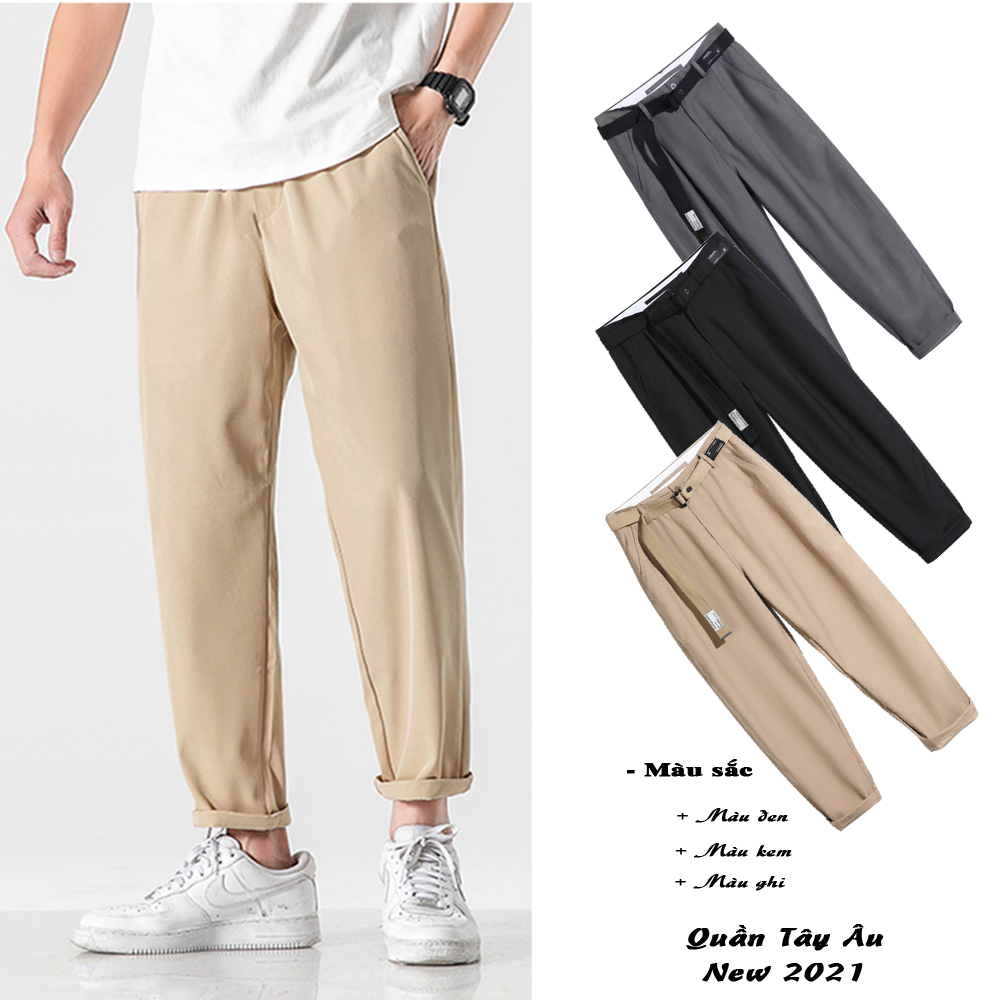 Quần Tây Âu Chinos Nam Dáng Baggy Basic Hot Trend Hàn Quốc Kiểu Dáng Thanh Lịch Trẻ Trung 4HER JOGGER 9000066C5