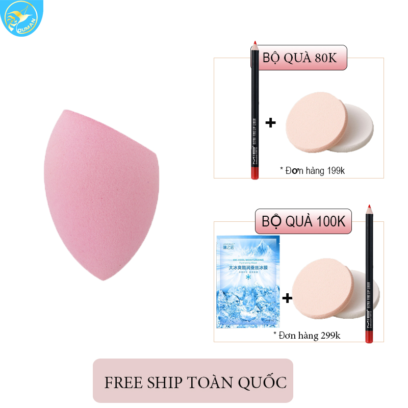 Bông mút hình OVAL 1 bông mút màu ngẫu nhiên bông mềm mịn giá siêu rẻ