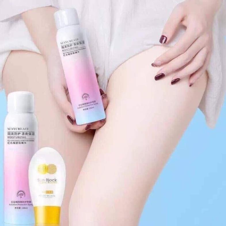 Xịt Chống Nắng Trắng Da Maycreate