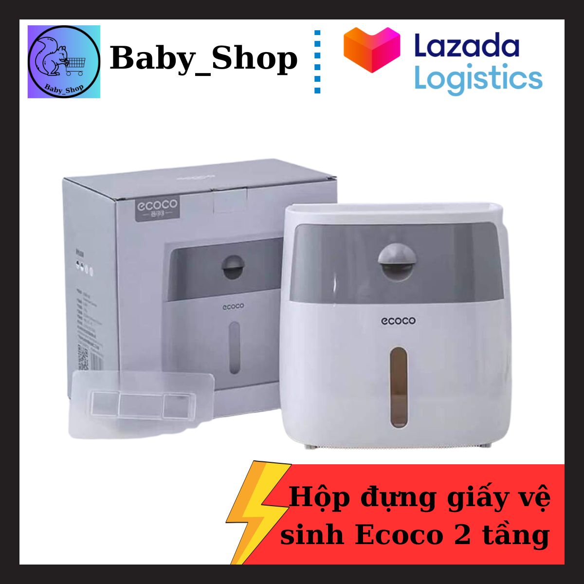 Hộp đựng giấy vệ sinh treo tường, hộp đựng giấy vệ sinh nhà tắm. Hộp Đựng Giấy Vệ Sinh Đa Năng Ecoco - hộp đựng giấy vệ sinh, hộp đựng khăn giấy cao cấp