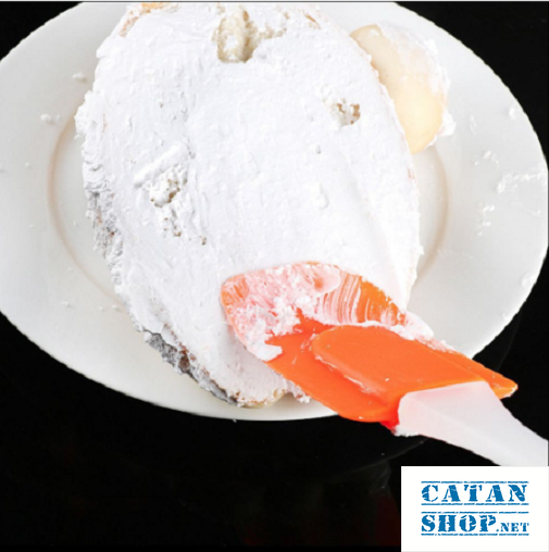 [HCM]MUỖNG PHẾT KEM SILION CÂY VÉT BỘT SILICON DỤNG CỤ TRỘN BỘT ĐA NĂNG AN TOÀN - TRONG - GD372-QUETKEM-TRONG