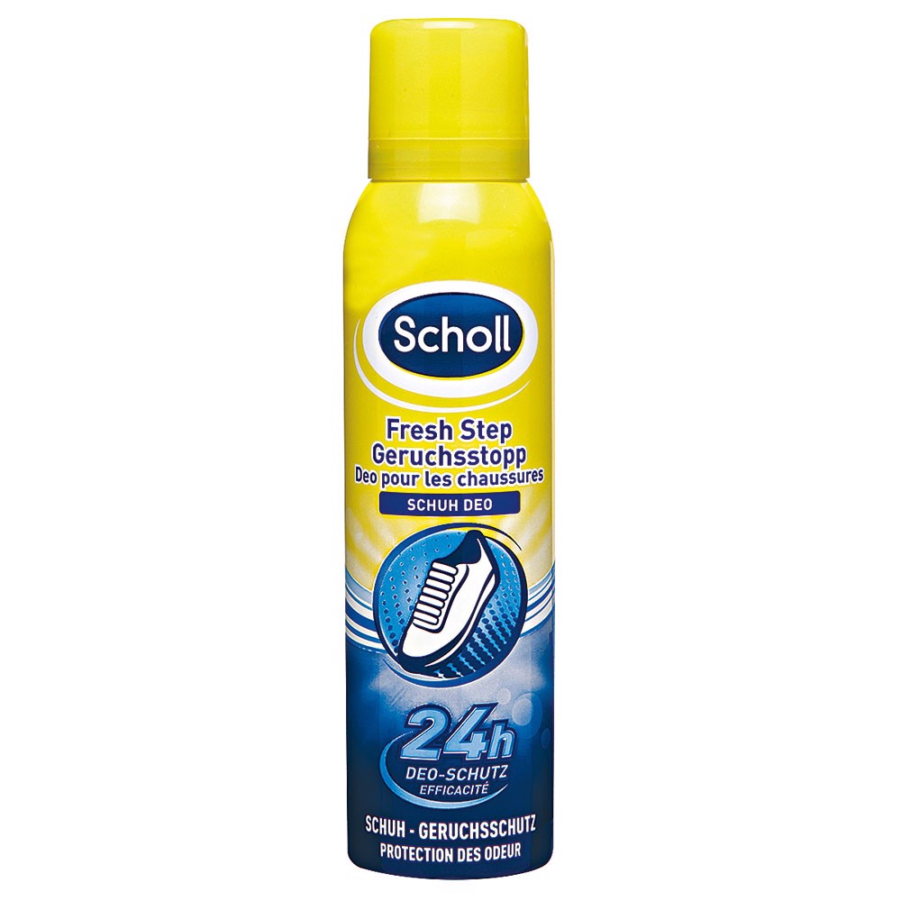 Xịt khử mùi hôi Giày chống bám cặn - SCHOLL Fresch Step Geruchsstopp Schuh Deo, 150ml.