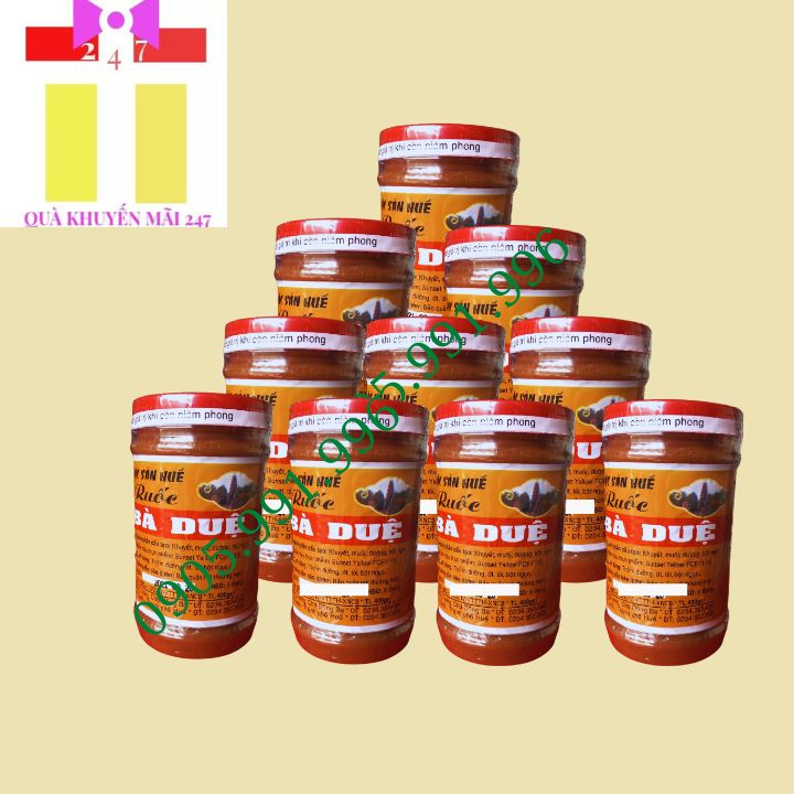 Combo 10 hủ mắm ruốc Bà Duệ  380g chuẩn vị bún bò huế- Quà khuyến mãi 247