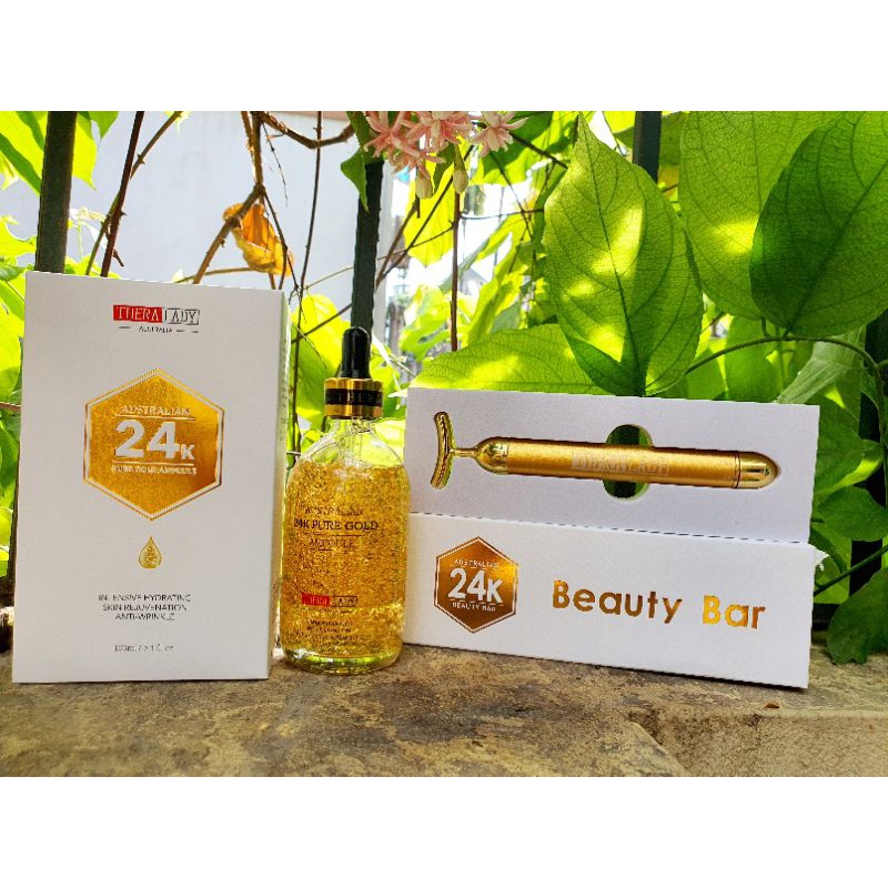 Serum tinh chất Vàng 24k của Úc hiệu Thera Lady 100ml (Kèm thanh lăn)