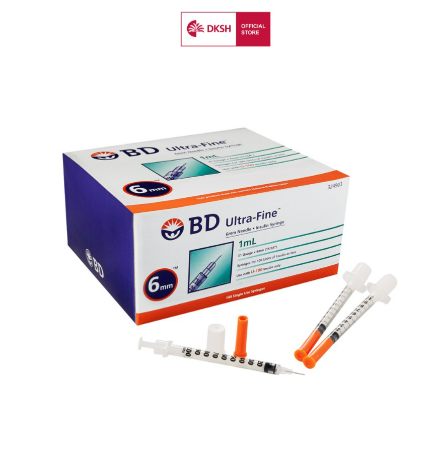 Bơm tiêm insulin BD Ultra-FineTM dành cho người tiểu đường 6mm x 1cc x
