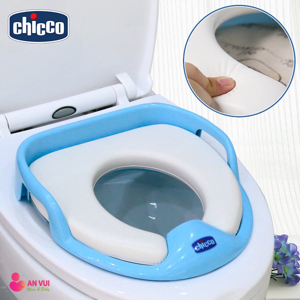 THU NHỎ BỒN CẦU CHICCO CHO BÉ, CÓ ĐỆM CHỐNG TRƯỢT, CÓ TAY VỊN, AN TOÀN CHO BÉ KHI SỬ DỤNG