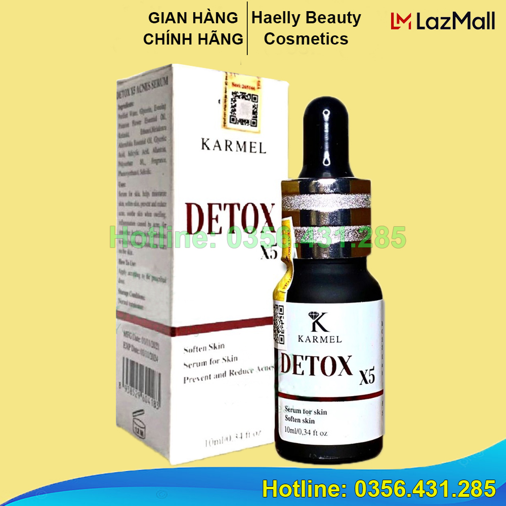 Huyết Thanh Nano Trị Mụn Karmel Detox Acnes Serum X5 10ml