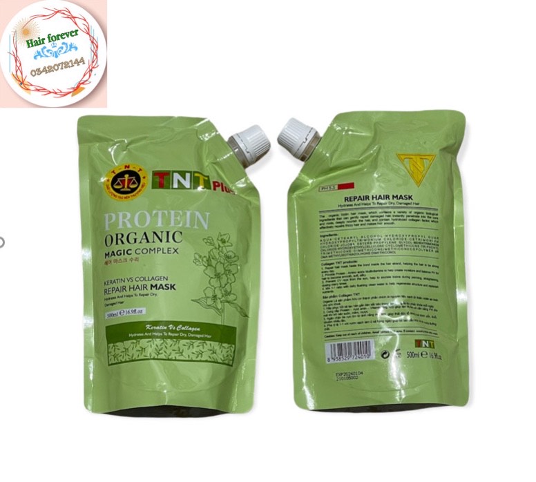 Hấp dầu keratin colagen TNT 500ml, Phục hồi tóc yếu hư tổn, khô xơ bóng tóc và mềm mượt,hương chane thơm_Hair forever love