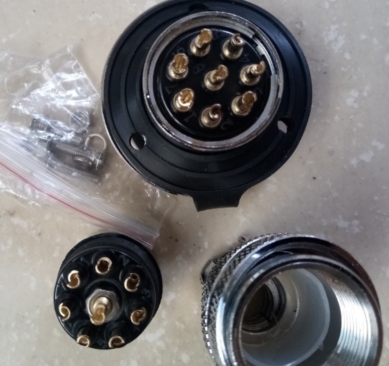 Bộ giắc cắm đực và cái M30 8 chân