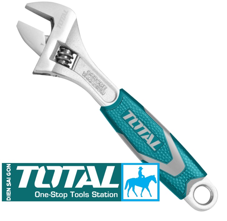 Cờ lê mỏ lết 200mm 8inch mở rộng 30mm total tht101086 hadw131088