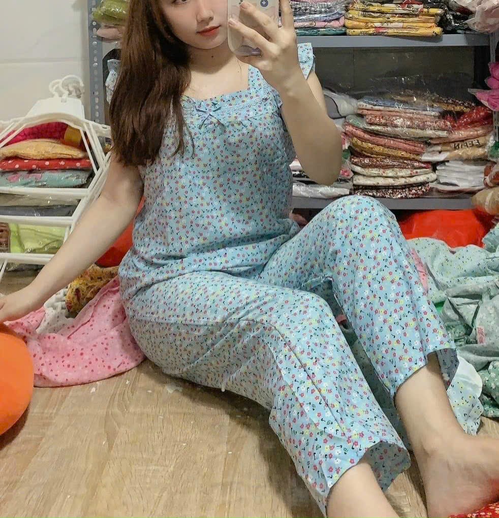 [BIGSIZE 40KG-70KG]Bộ đồ mặc nhà tay ngắn quần dài Quần có túi CAM KẾT GIAO ĐÚNG MẪU KHÁC HOA VĂN