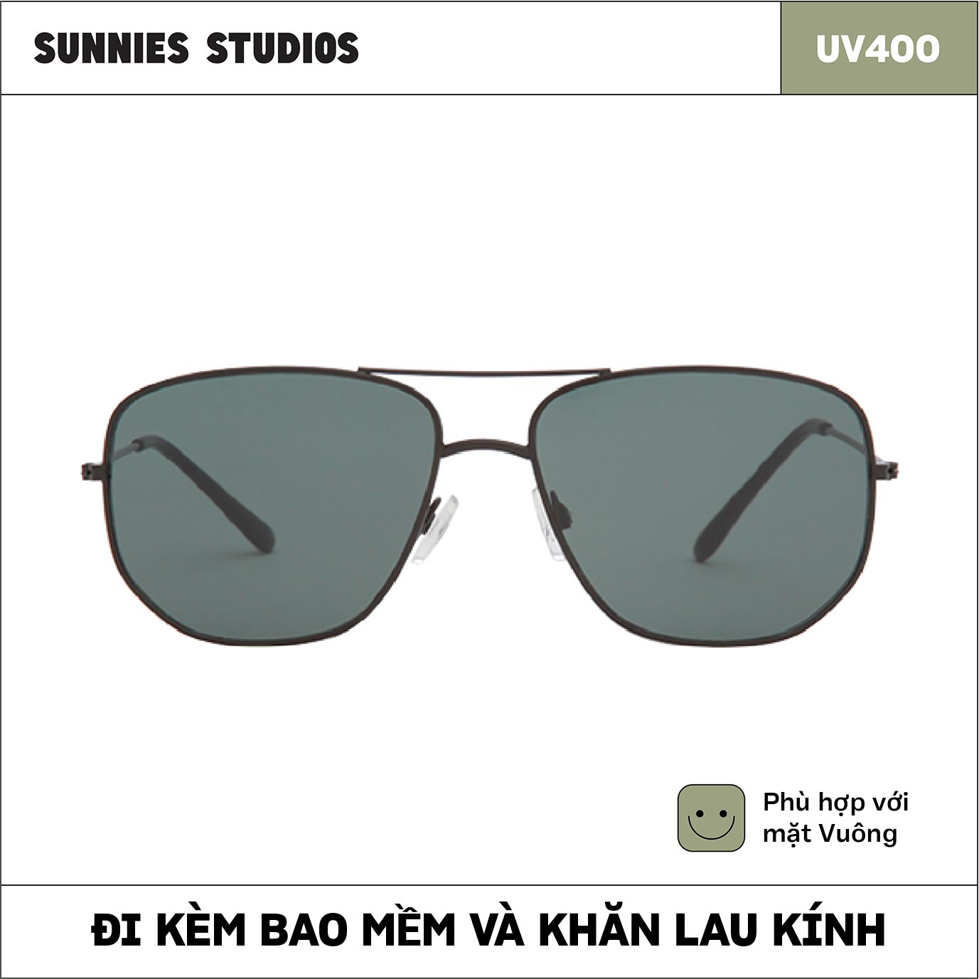 Kính mát Sunnies Studios Gọng Phi Công Dom in Camo